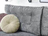Sofa rozkładana LAVIA SZARA tapicerowana tkaniną - miękkie oparcie