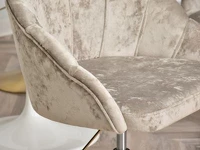 Obrotowe krzesło fotelowe LISA RING WELUR PLATYNA - ZŁOTY - charakterystyczne detale