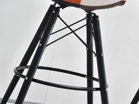 Hoker EPS WOOD TAP 2 PATCHWORK 1 na czarnym drewnie - metalowy podnóżek
