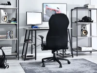 Fotel biurowy SOLID CZARNO-GRAFITOWY dla gracza - tył fotela