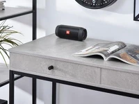 Industrialne biurko z szufladami KALAN BETON + CZARNY - stylowe wykończenie