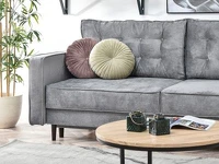 Sofa rozkładana LAVIA SZARA tapicerowana tkaniną - oryginalna  bryła