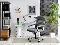 Nowoczesny i stylowy fotel biurowy DRAG szary.