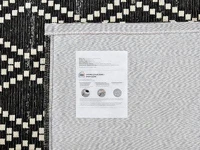 Designerski dywan RAKET GRAFIT naturalny plamoodporny  - wykończenie spodu