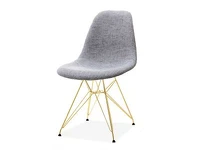 Designerskie krzesło tapicerowane MPC ROD TAP szaro-złote